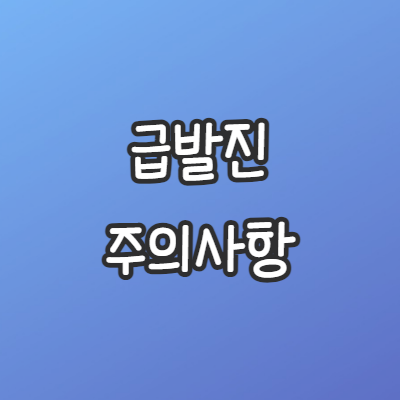 급발진-주의사항